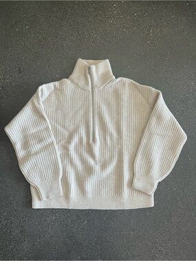 Everlane The Felted Merino Half-Zip Sweater